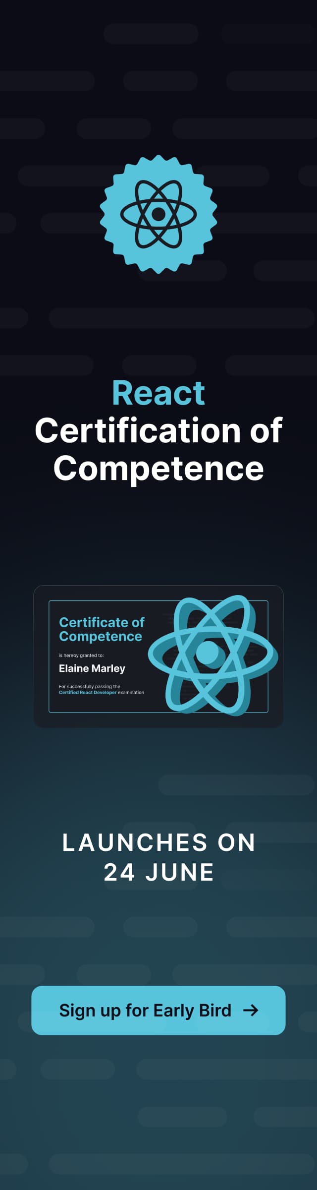 React Certification Banner - View Certificate